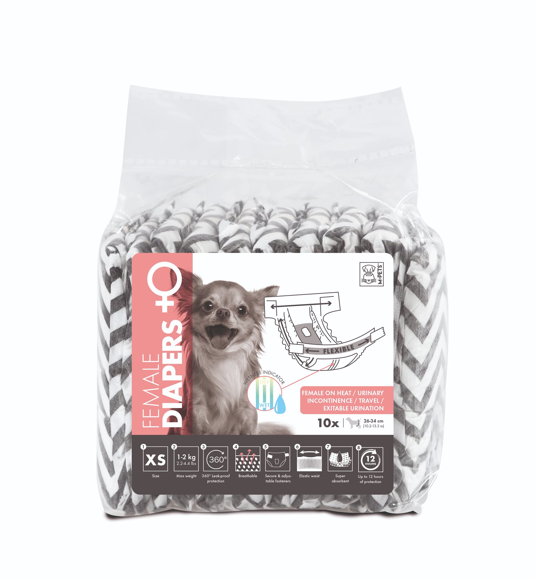 M-Pets Jednorazové plienky pre sučky XL 10 ks