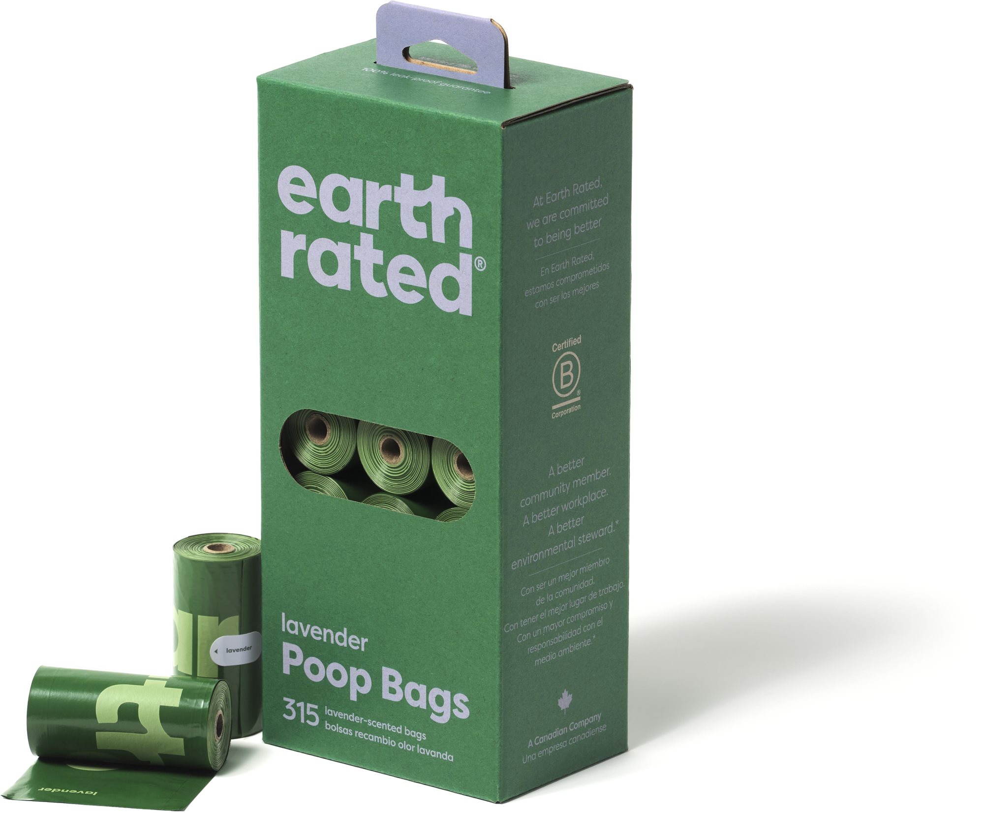 Earth Rated Vrecká na psie exkrementy s vôňou levandule 21 roliek