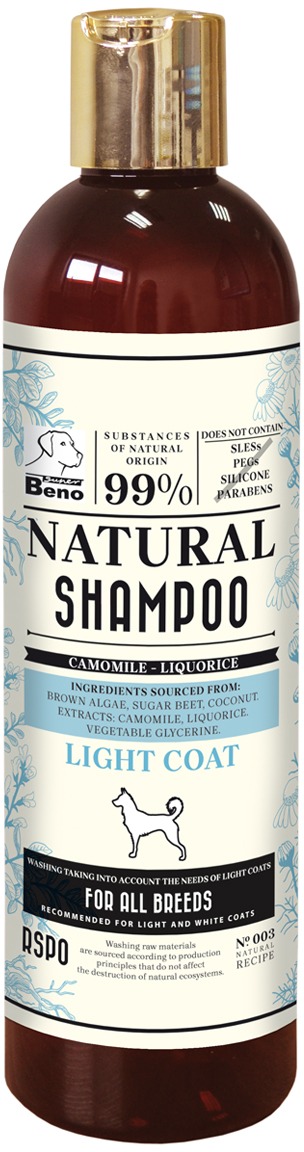 Super Beno Prírodný šampón pre psov so svetlou srsťou 300 ml