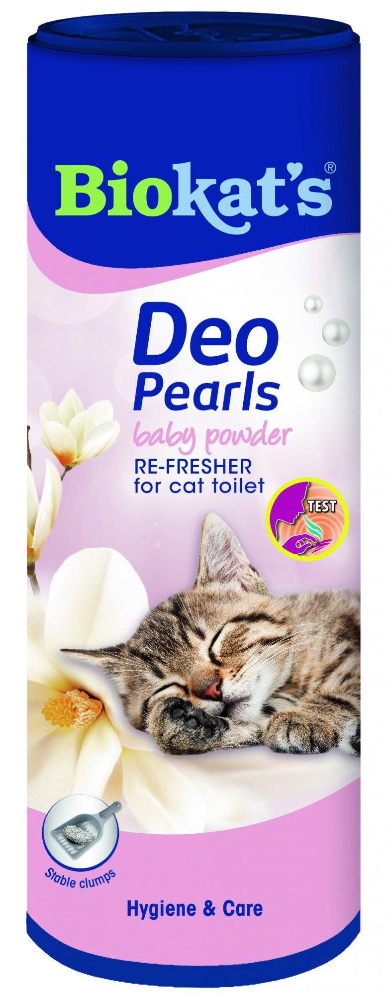 Biokat´s Deo Pearls, dezodorant mačacej toalety s vôňou detského púdru, 700 g