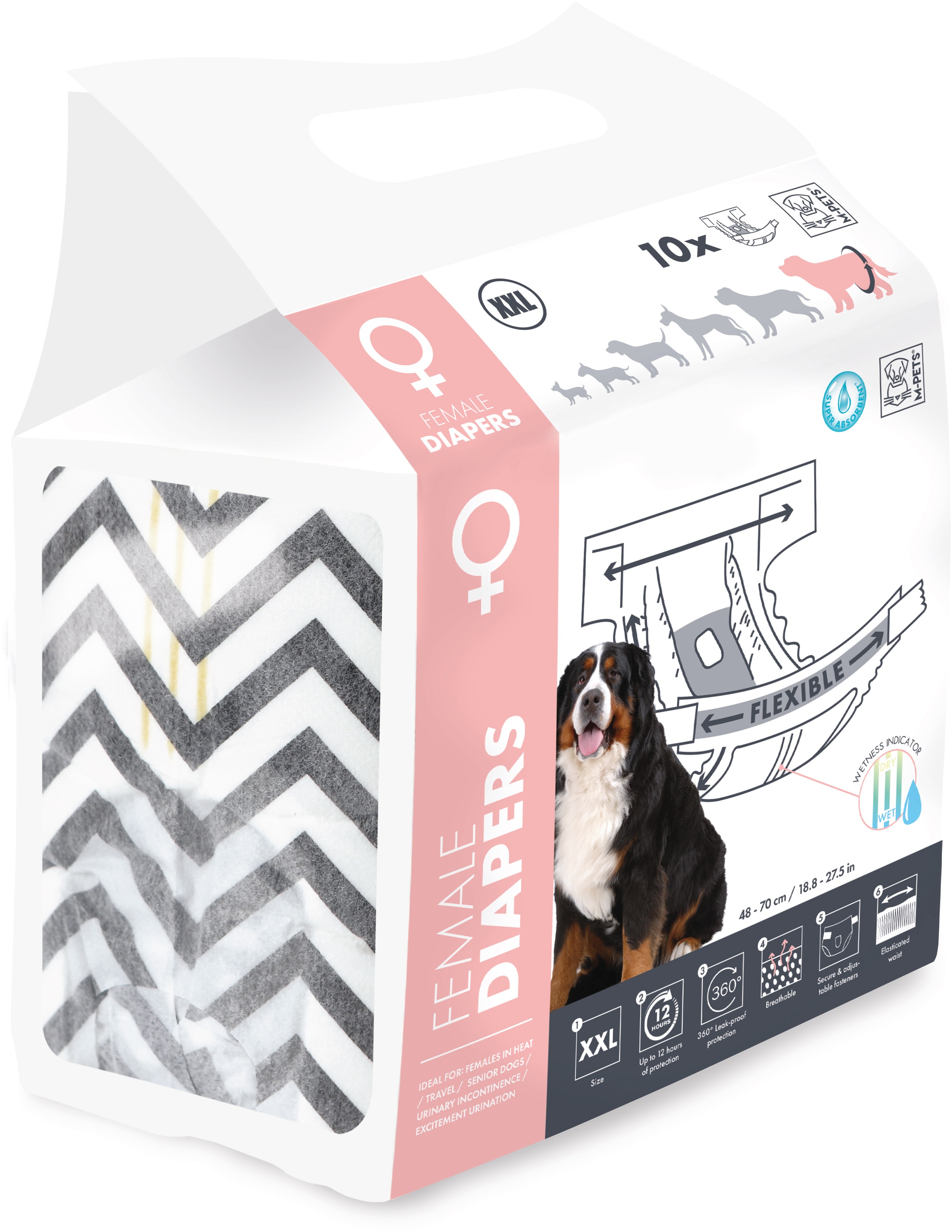M-Pets Jednorazové plienky pre sučky XXL 10 ks