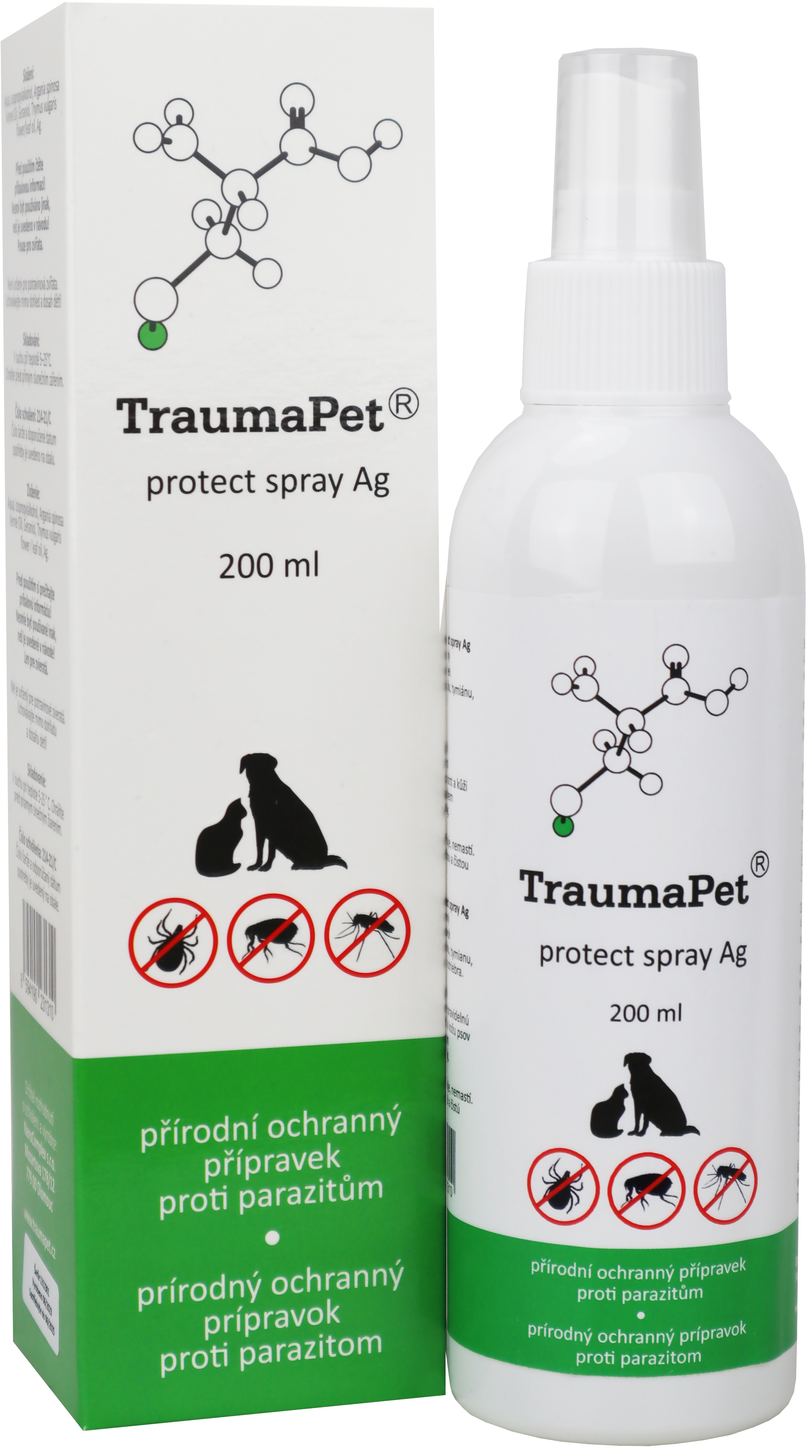 TraumaPet Protect Spray Ag ochranný sprej na srsť a kožu 200 ml