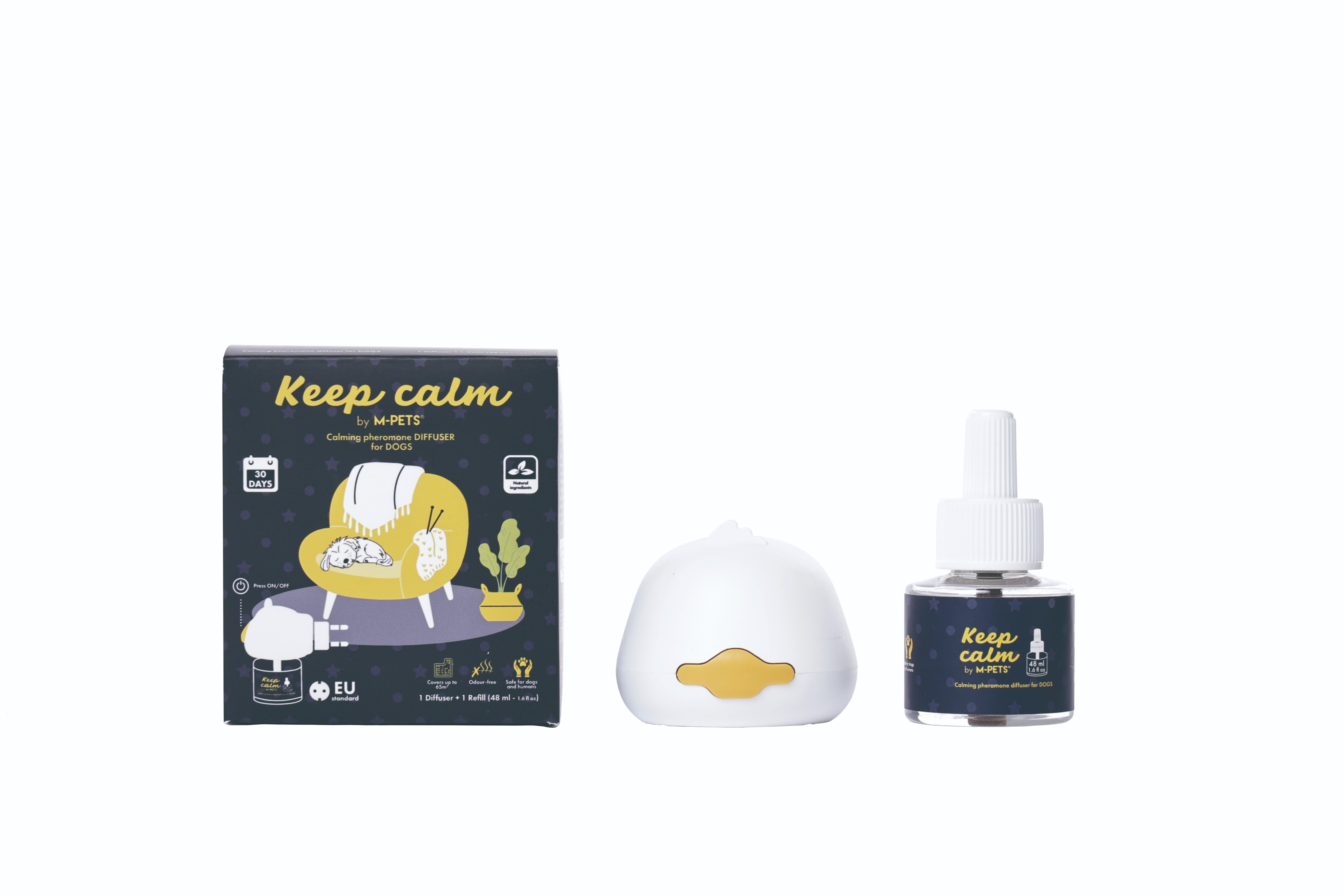 M-Pets KEEP CALM Upokojujúci feromónový difuzér pre psov s náplňou 48 ml