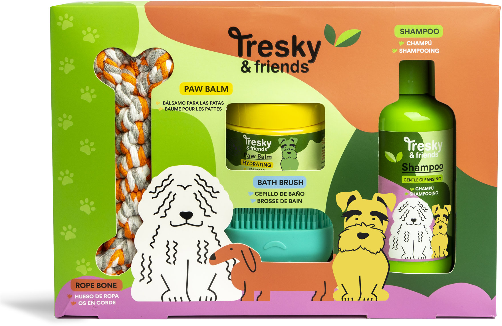 Tresky & friends Darčeková wellness sada pre domácich maznáčikov, 4 ks