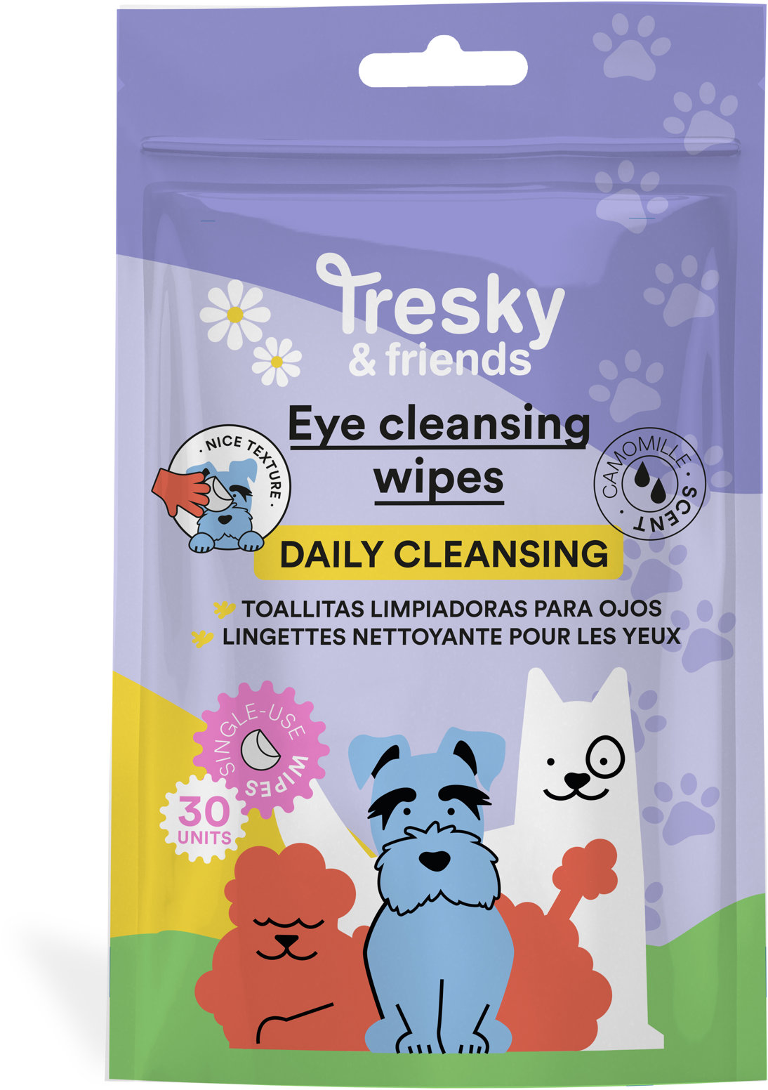 Tresky & friends Čistiace obrúsky na oči pre domácich maznáčikov, 30 ks