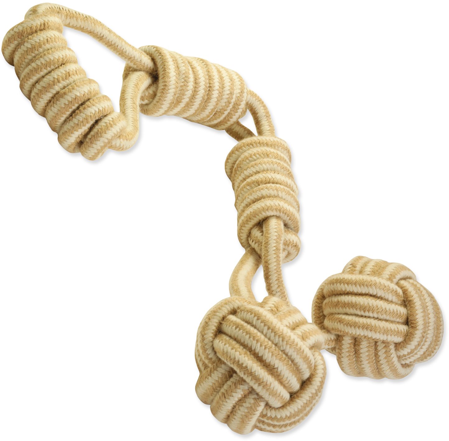 DOG FANTASY Preťahovadlo Juta držiak + 2 lopty 7/60 cm