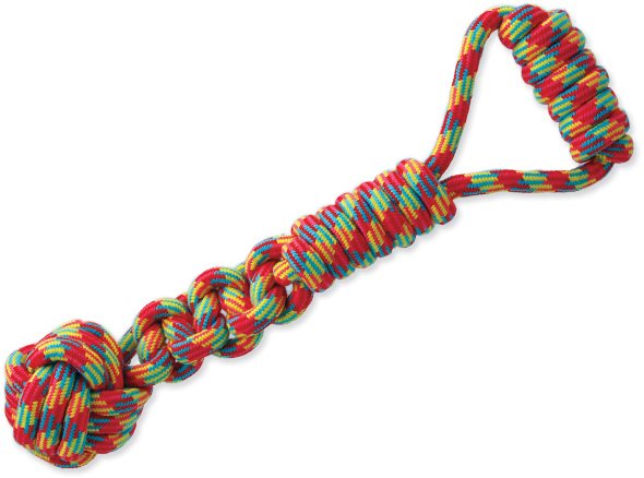 DOG FANTASY Preťahovadlo držiak + lopta 37 cm