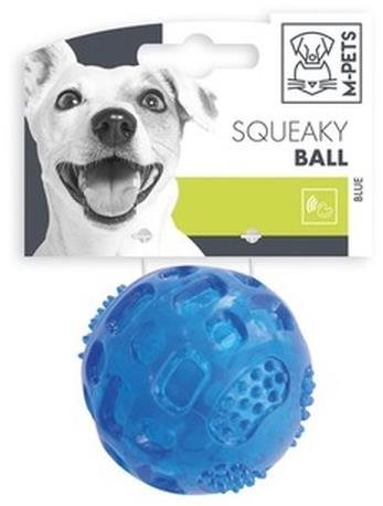 M-Pets Squeaky Ball modrá 6,3 cm