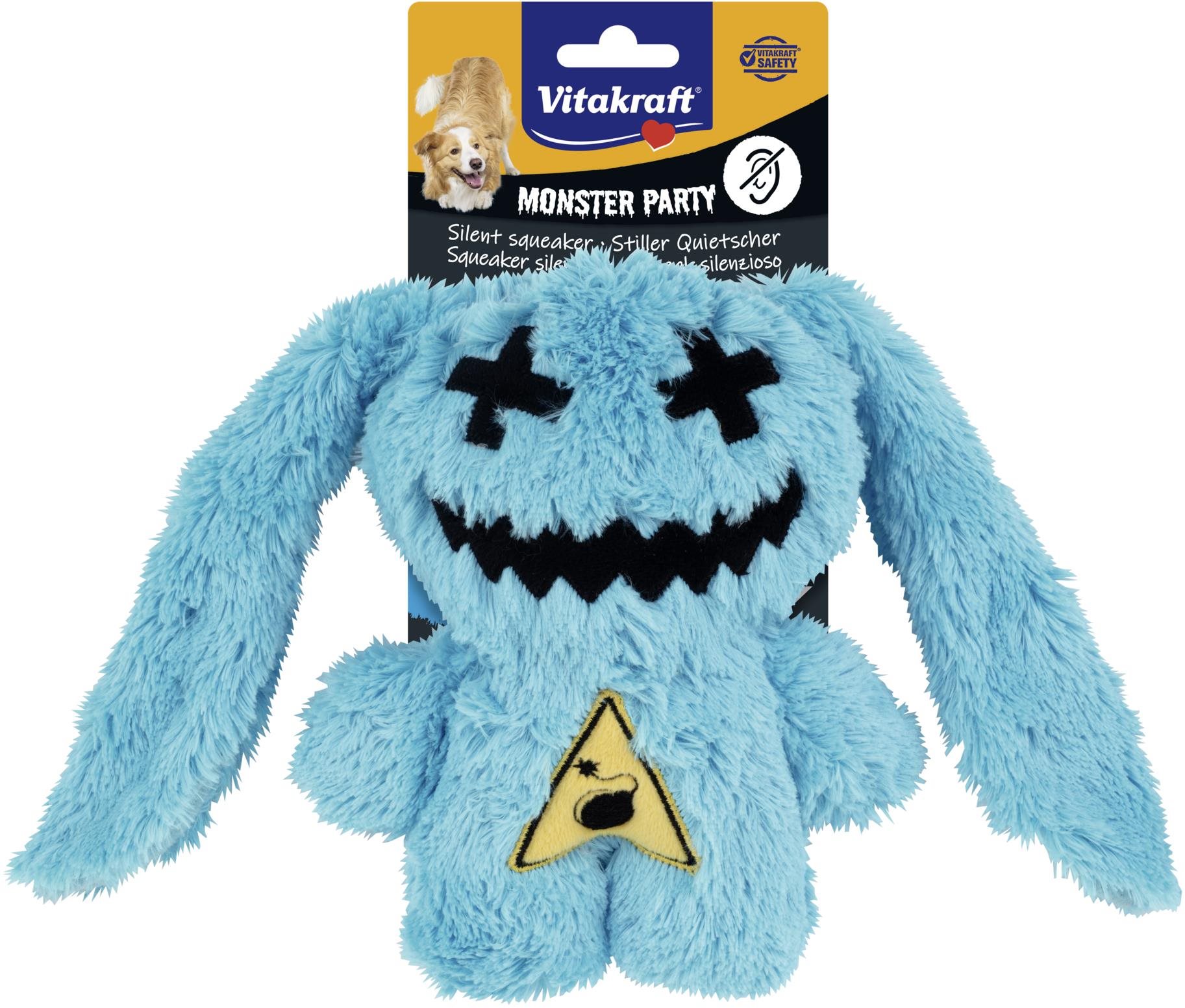 Vitakraft Hračka Monster modrý ušiak 18 × 20 cm