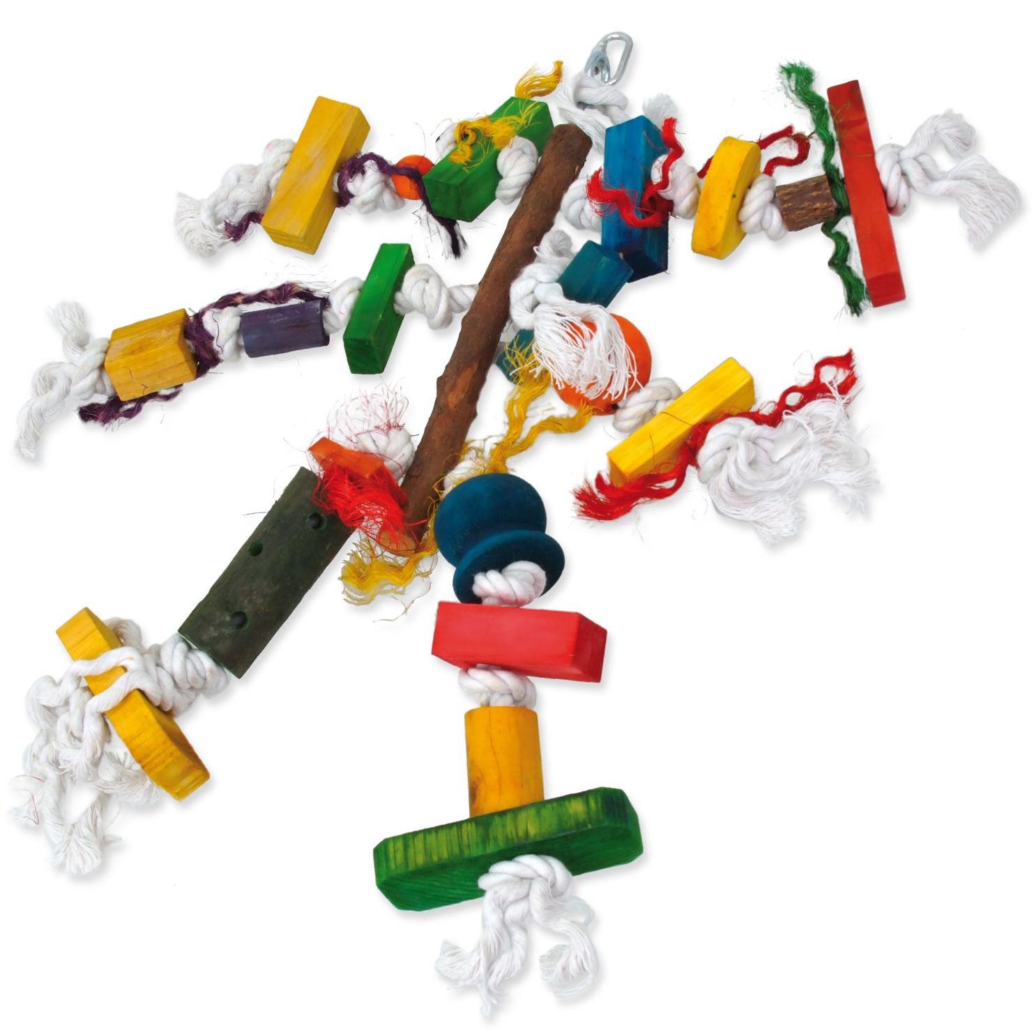 Bird Jewell hračka Pletenec závesný drevo – povraz 10 × 40 cm