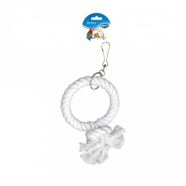 Duvo+ Hračka závesná pre papagáje kruh z lana 30 cm