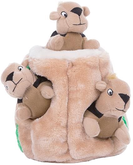 Outward Hound Plyšové Puzzle Veveričky v pníku Small