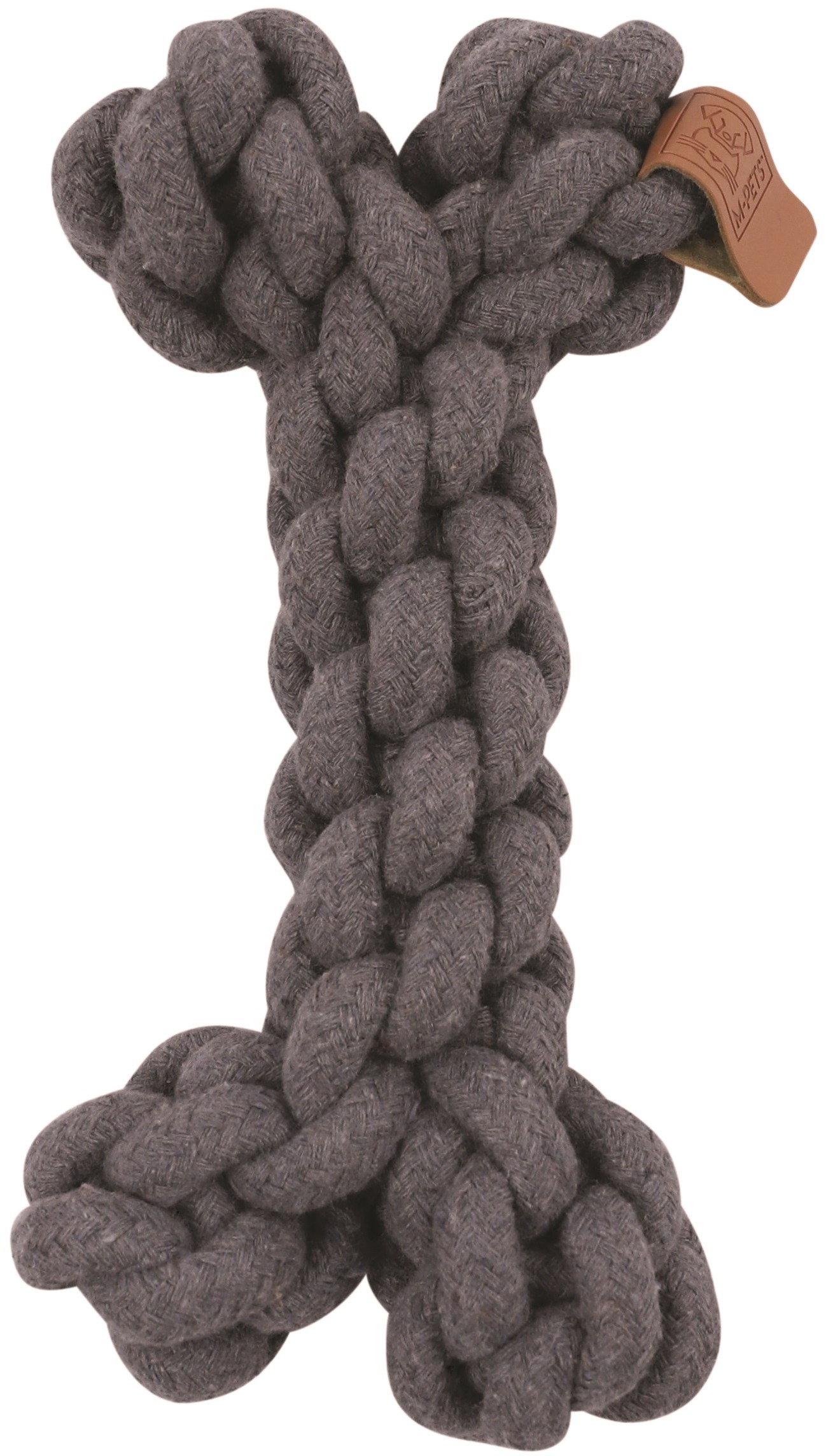M-Pets COTO Kosť povrazová bavlnená sivá 19 cm