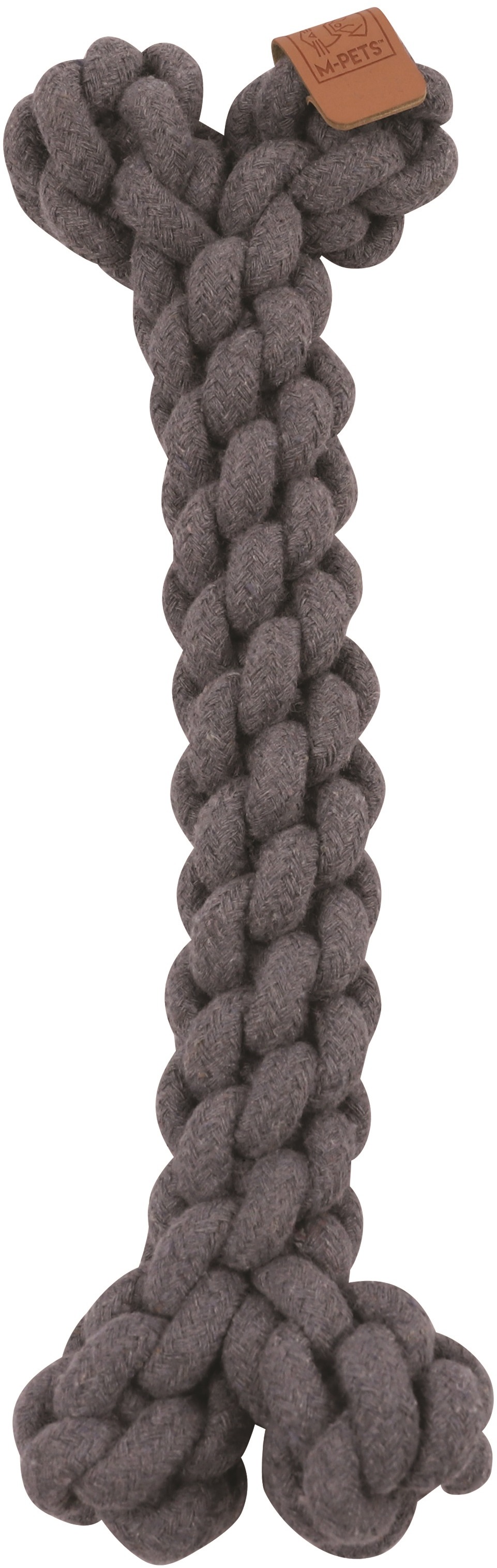 M-Pets COTO Kosť povrazová bavlnená sivá 30 cm