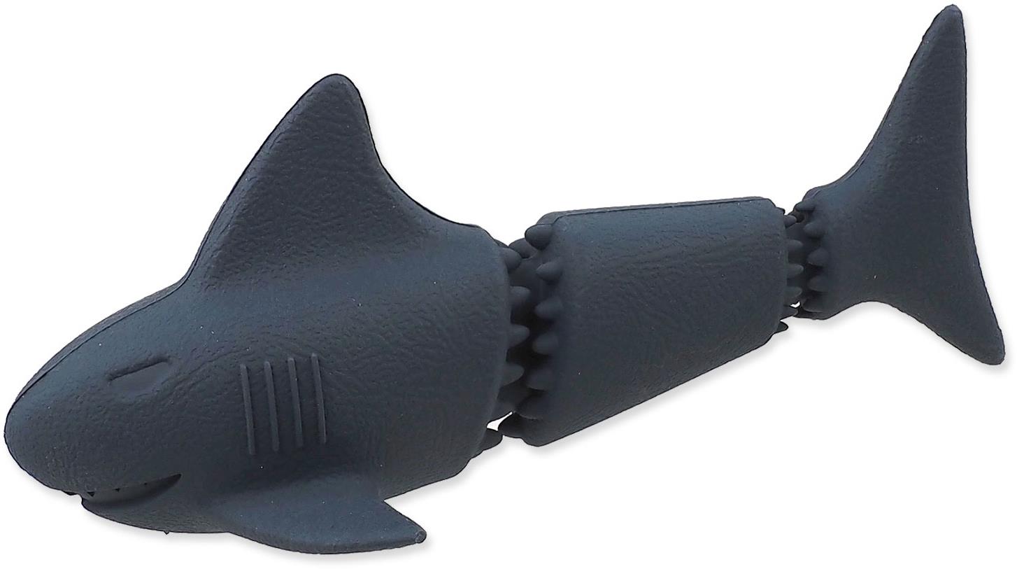 Dog Fantasy Sea Natural Toy žralok guma, modrý 18,5 cm