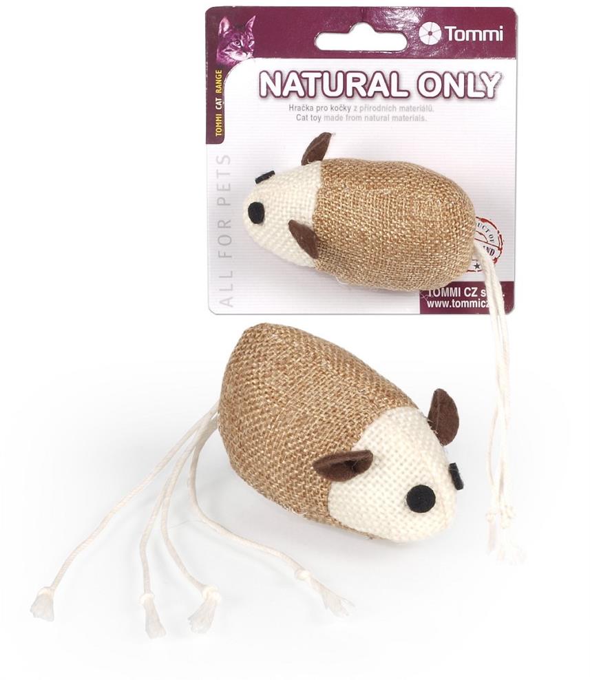 Tommi Natural Only Myš hnedá s bielym chvostíkom 8 cm
