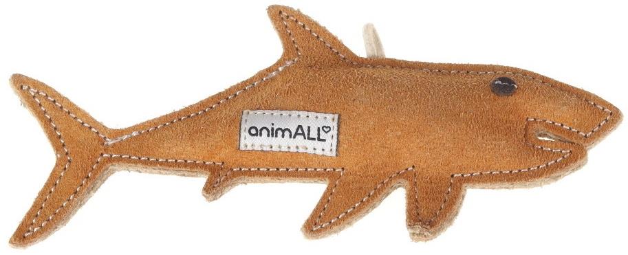 animALL Hračka Baby žralok koža natural 22 × 10 cm
