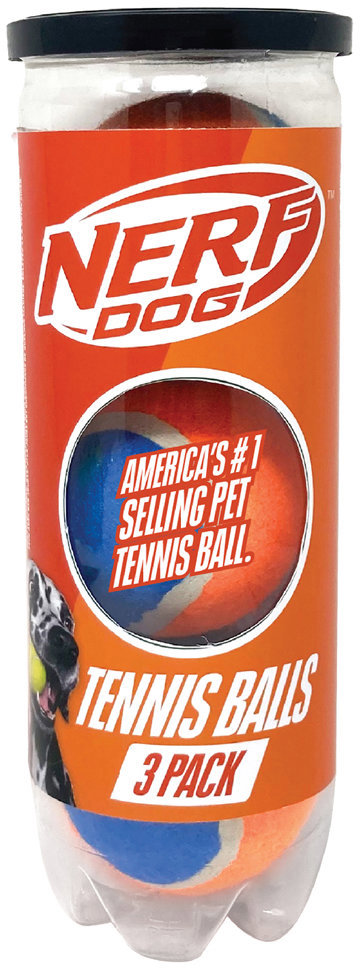 Nerf Dog 3 ks tenisových loptičiek bez pískadla v tlakovej dóze 6,5 cm