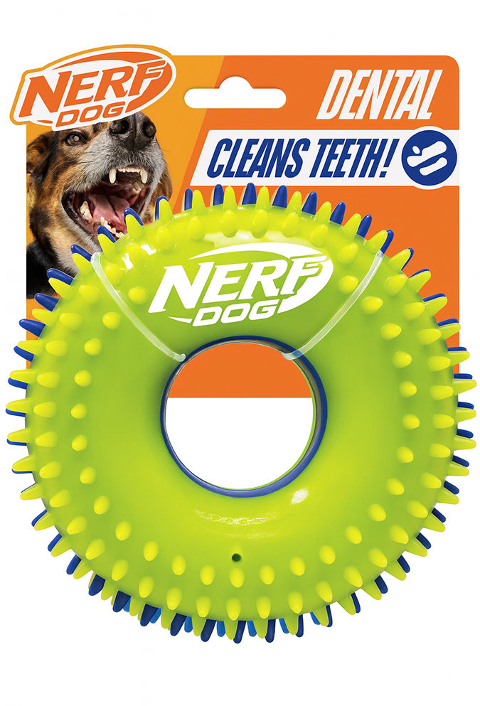 Nerf Dog Pískací kruh s hrotmi 15 cm