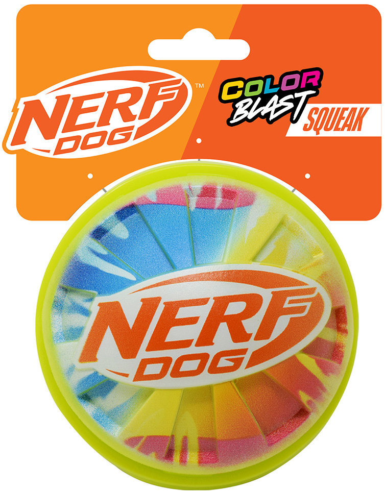 Nerf Dog Pískacia loptička s farebným úchopom 10 cm