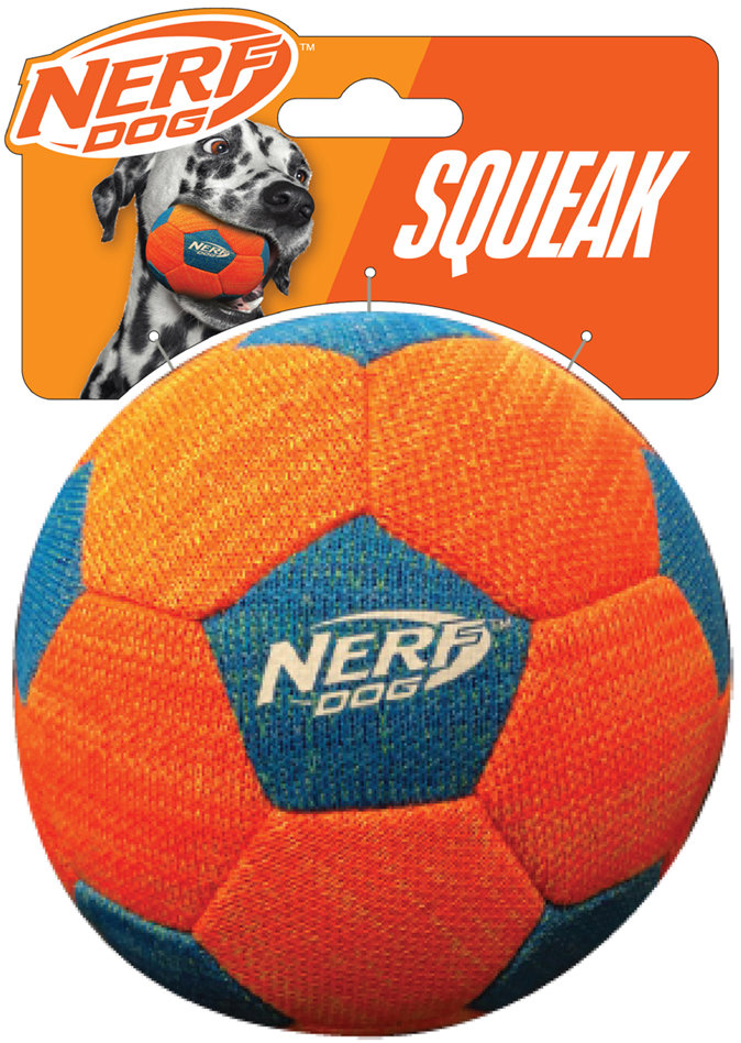 Nerf Dog X-pletená pískacia futbalová lopta 12,5 cm