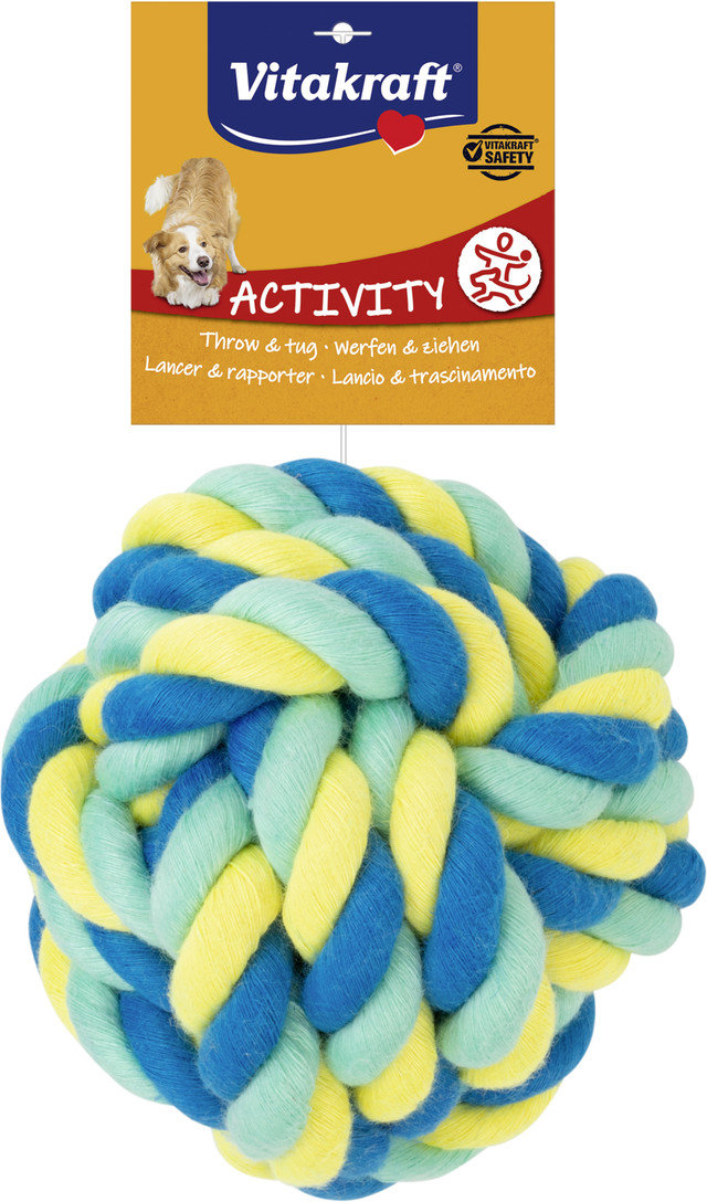 Vitakraft – Uzlová loptička z bavlny, 6,5 cm