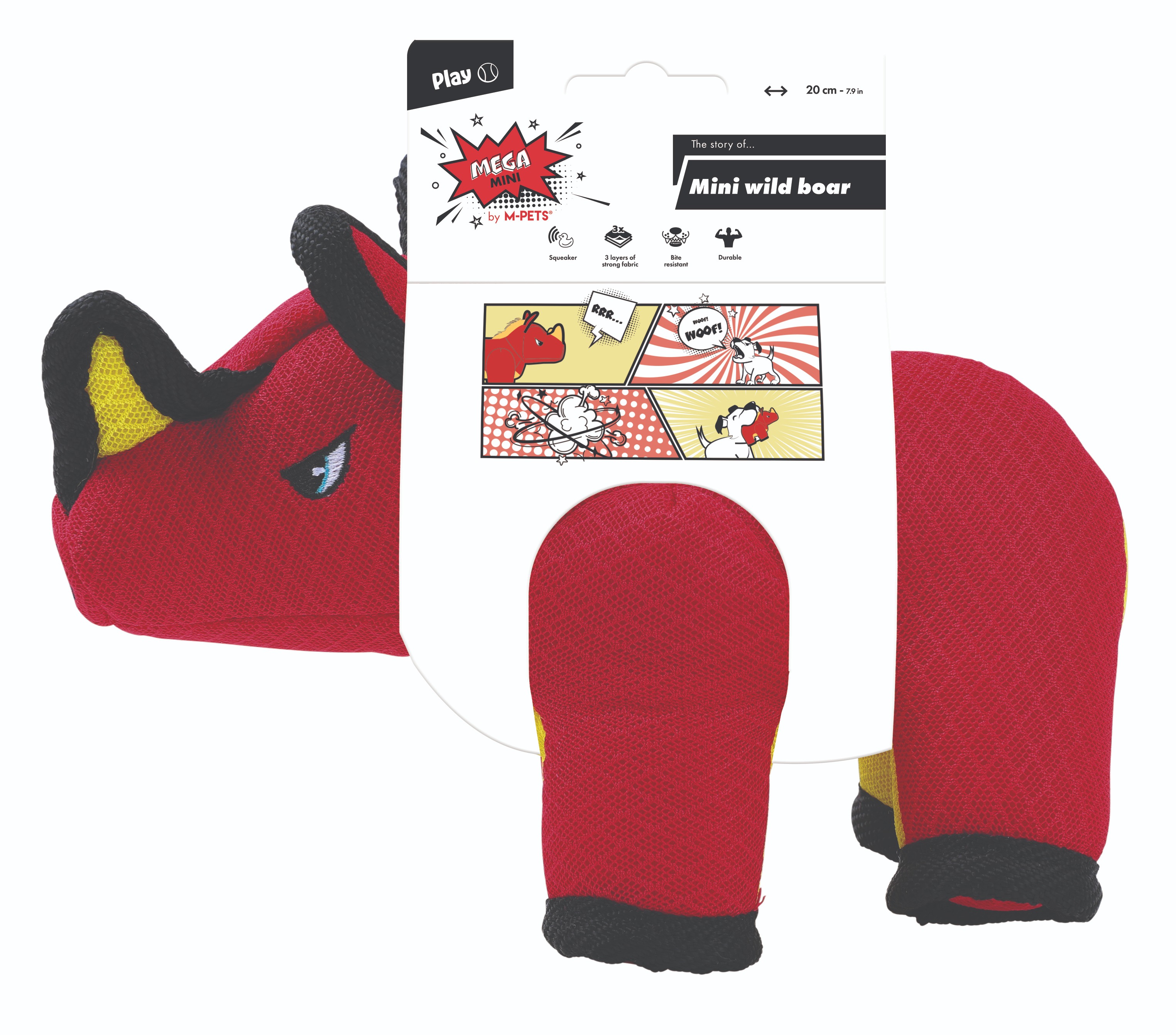 M-Pets MEGA MINI psia hračka Mini Diviak 20 × 10 × 13 cm