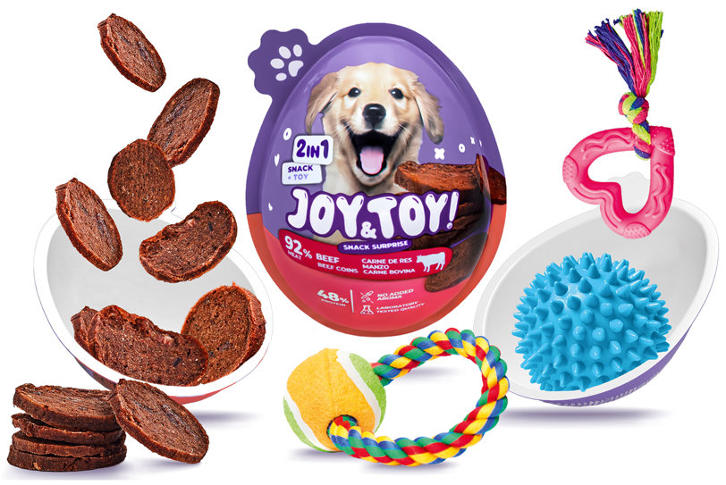 Joy & Toy Vajíčko pre psov s prekvapením Beef Coins – hovädzie mäsko