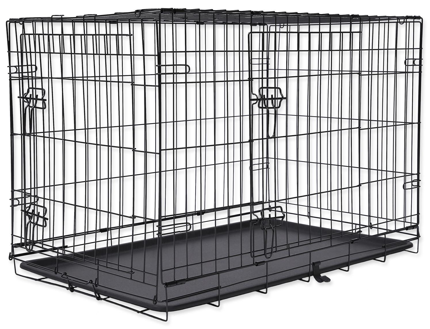 Dog Fantasy Klietka skladacia L, s dvoma dverami, rozmer 91 × 56 × 63 cm