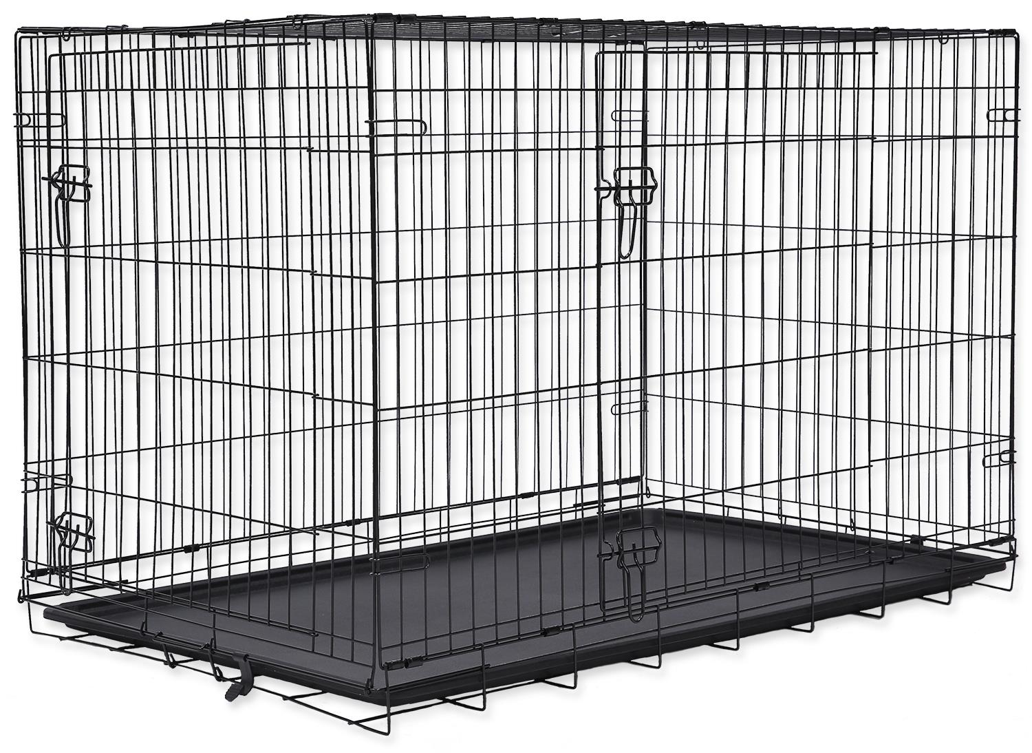 Dog Fantasy Klietka skladacia XL, s dvoma dverami, rozmer 121 × 74 × 82 cm