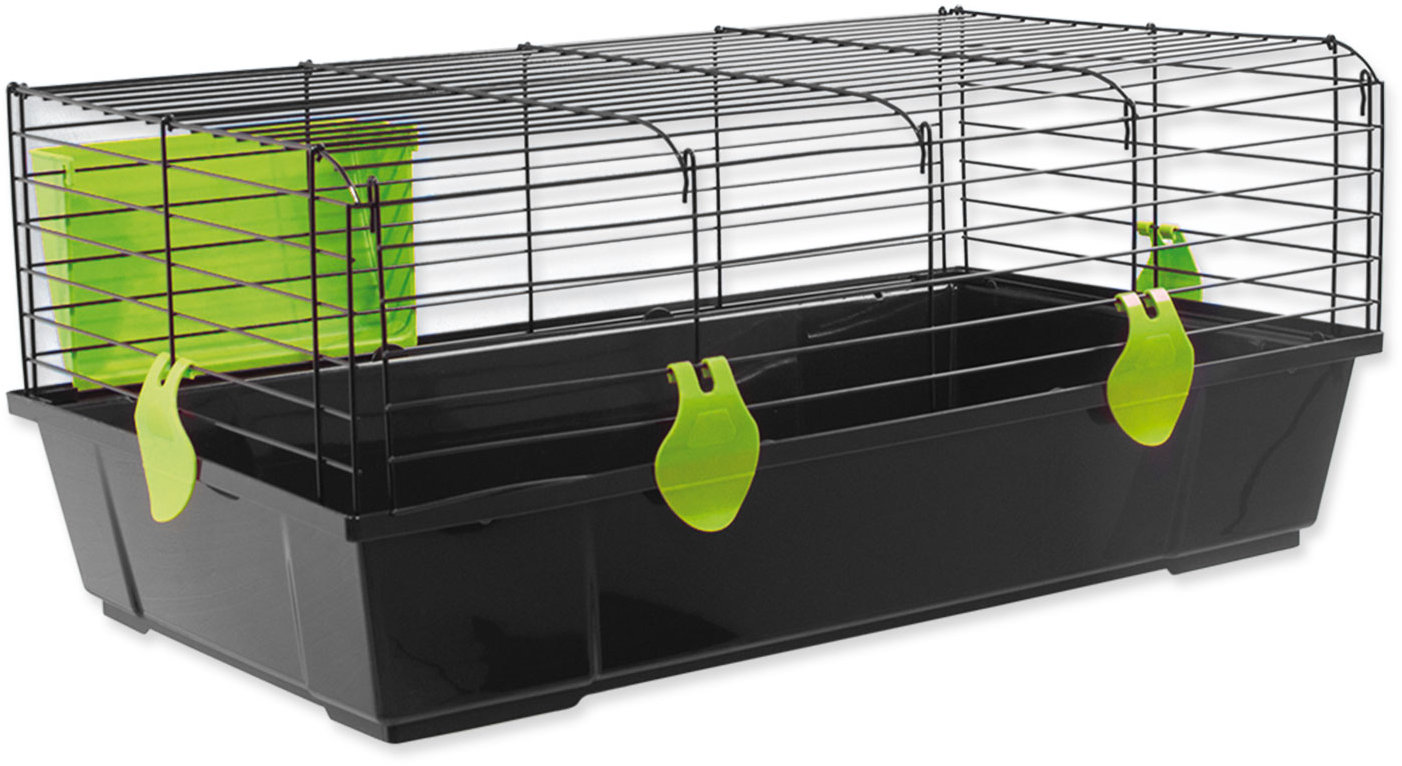 Small Animals Matej čierna, výbava zelená 80 × 46 × 35 cm