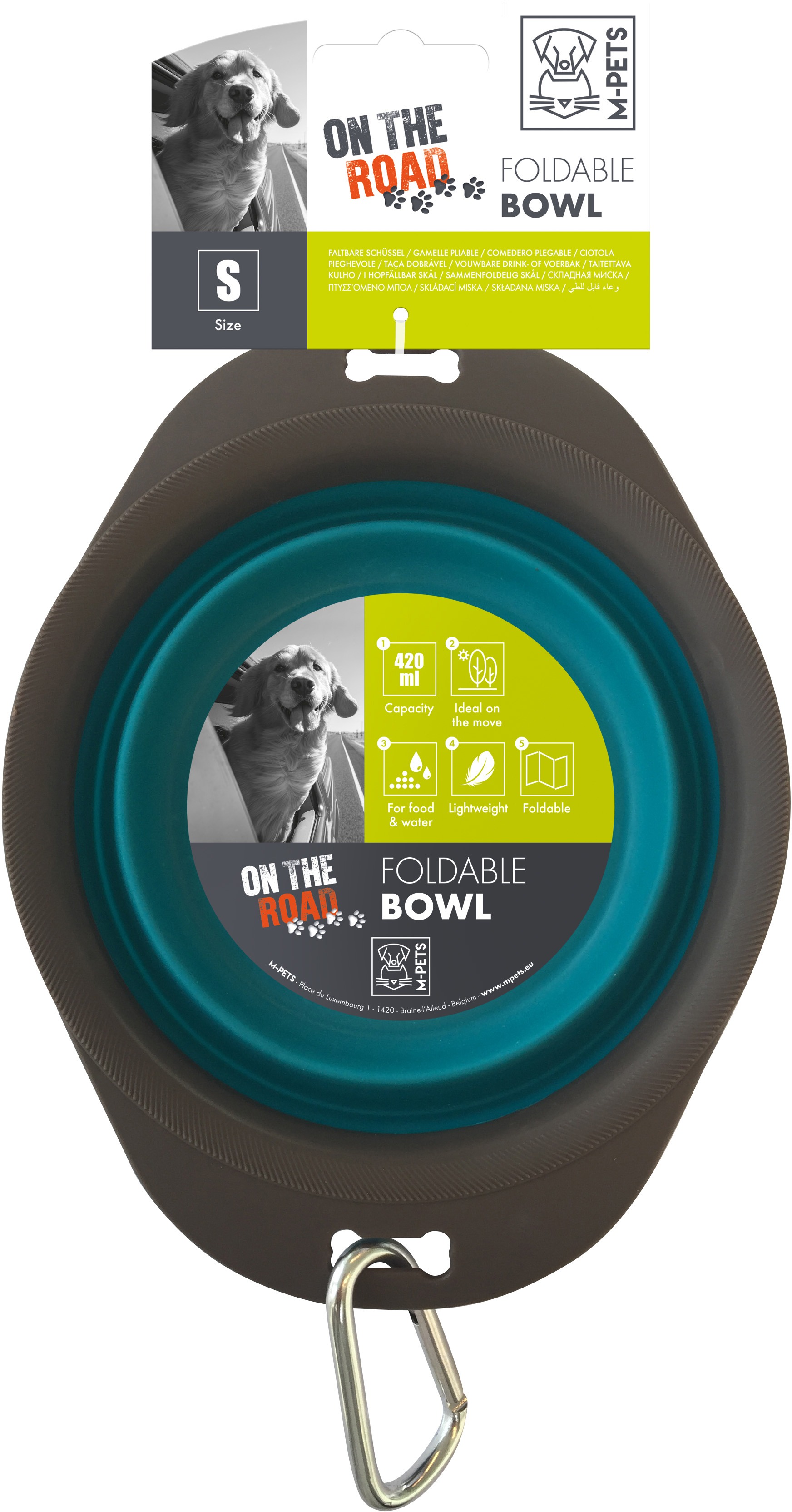 ON THE ROAD Foldable bowl S – 20,5 × 15,5 × 5,5 cm – 420 ml