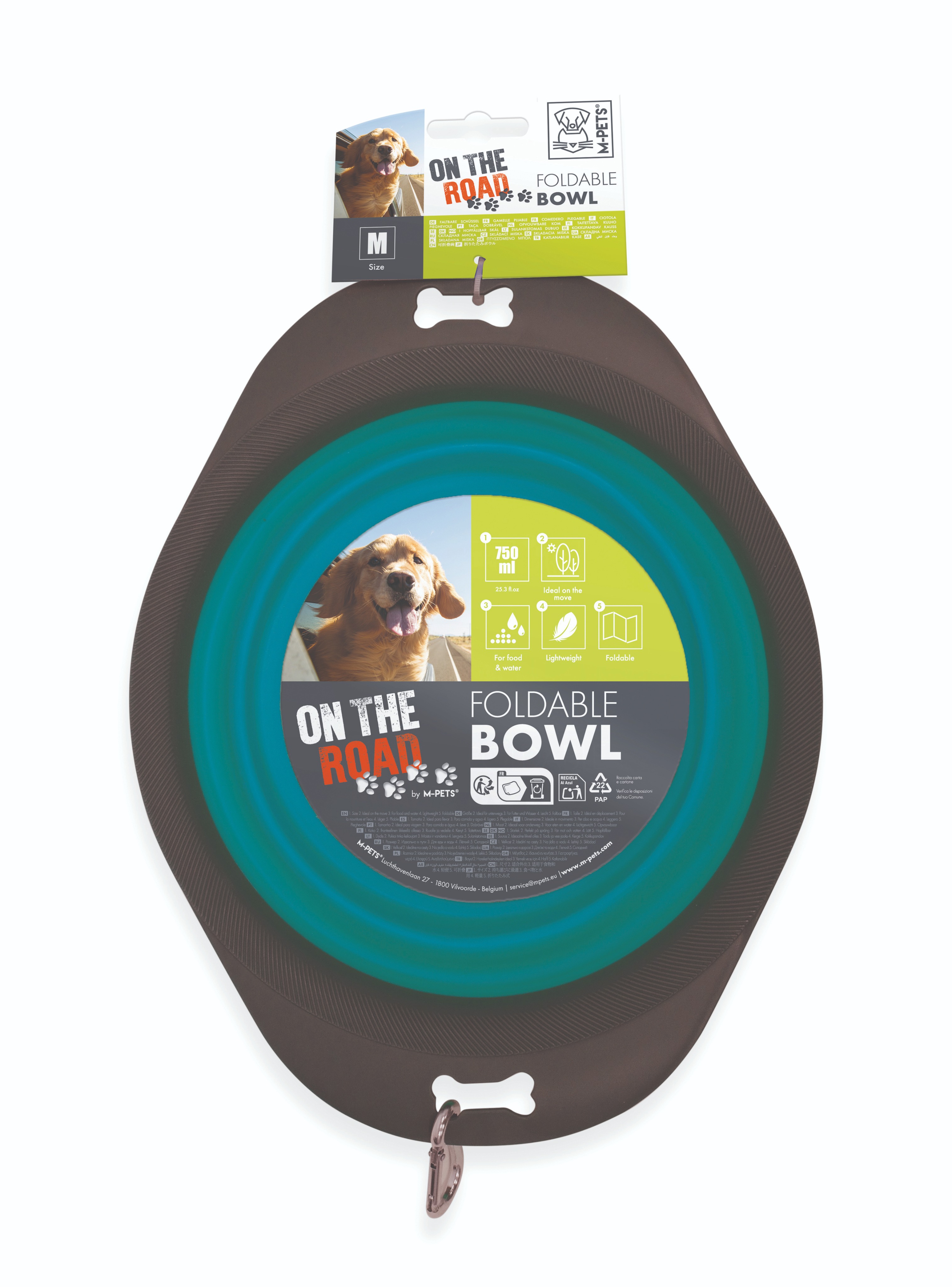 ON THE ROAD Foldable bowl M – 25 × 19 × 6 cm– 750 ml