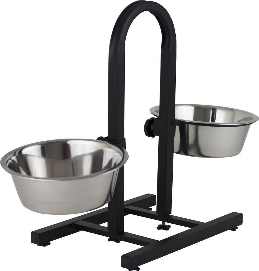 Akinu - Stojan na misky, "U", nastavovací čierny 2 × 3 L
