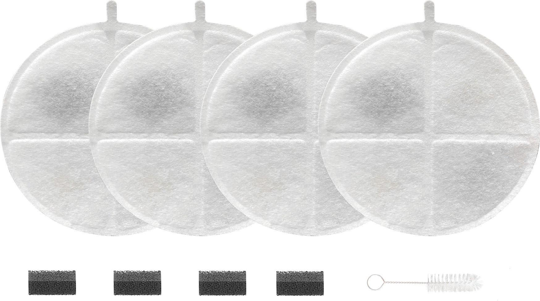 Tikpaws Náhradné filtre s aktívnym uhlíkom na fontánu TK-WF006 4 ks