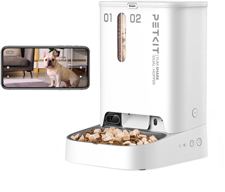 Petkit YumShare Dual Automatický dávkovač 2 druhov krmiva s kamerou