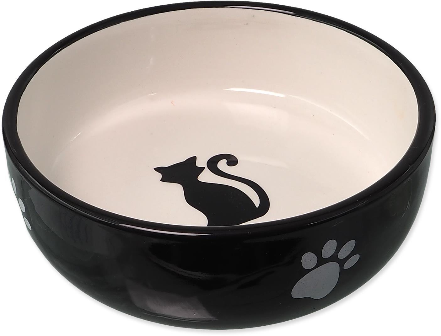 Magic Cat Keramická miska čierna/biela 170 ml