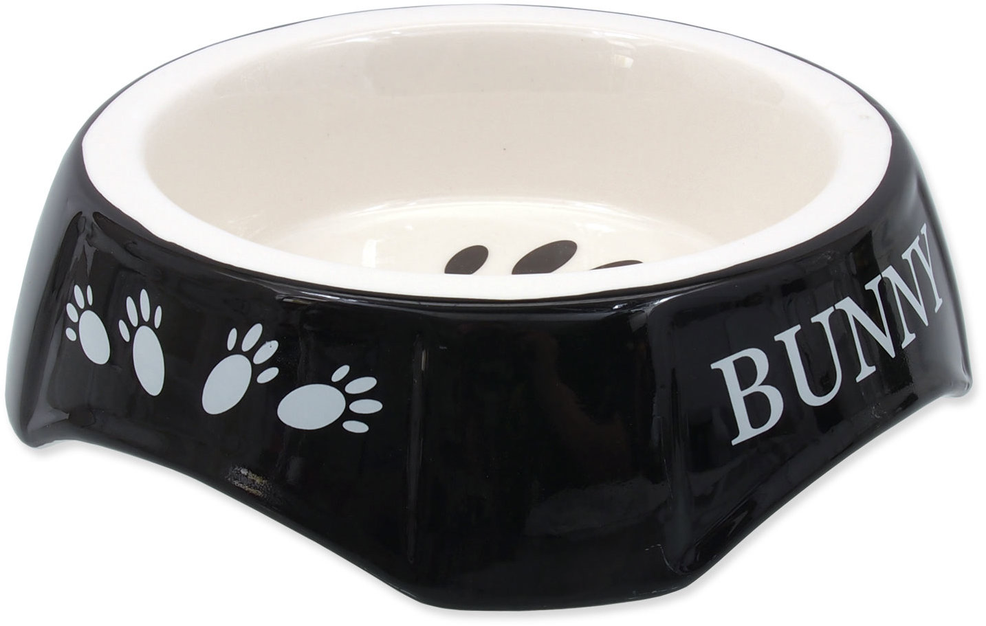 Small Animals Miska potlač Bunny čierna 15 × 15 × 4,5 cm