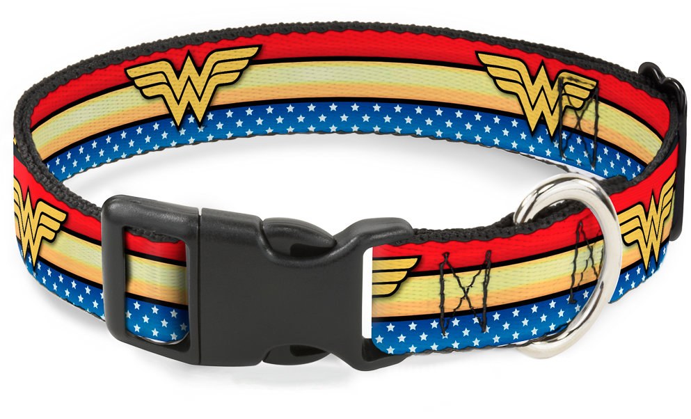 Buckle-down Obojok pre psa, veľkosť L, Wonder Woman