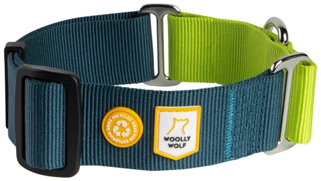 Woolly Wolf Polosťahovací martingal obojok Deep Teal Mix L