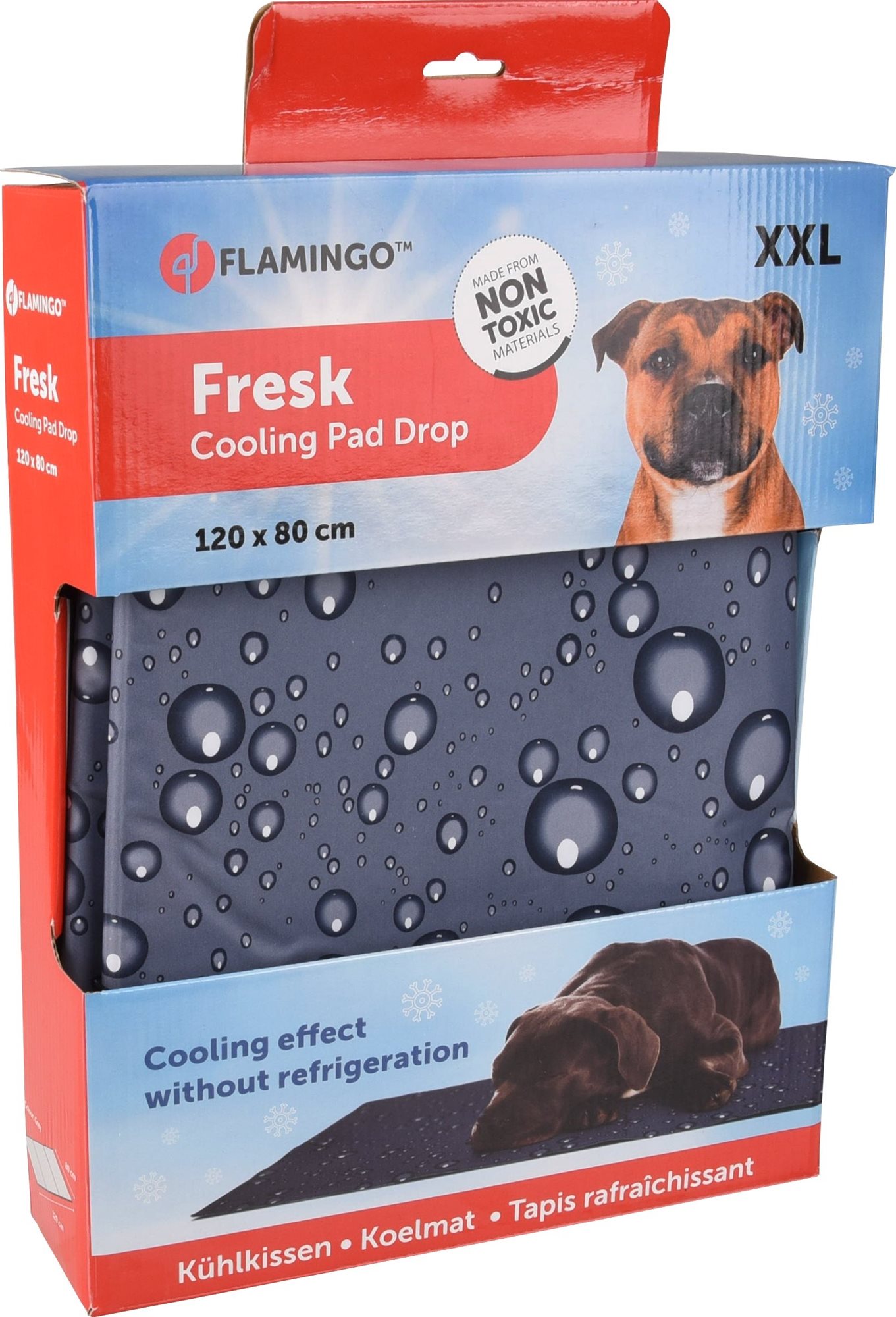 Flamingo Chladiaca podložka sivá vzor kvapky XXL 120 × 80 cm