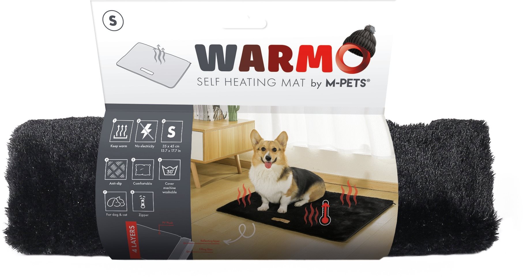 M-Pets WARMO Samohrejúca podložka pre psa veľkosť S