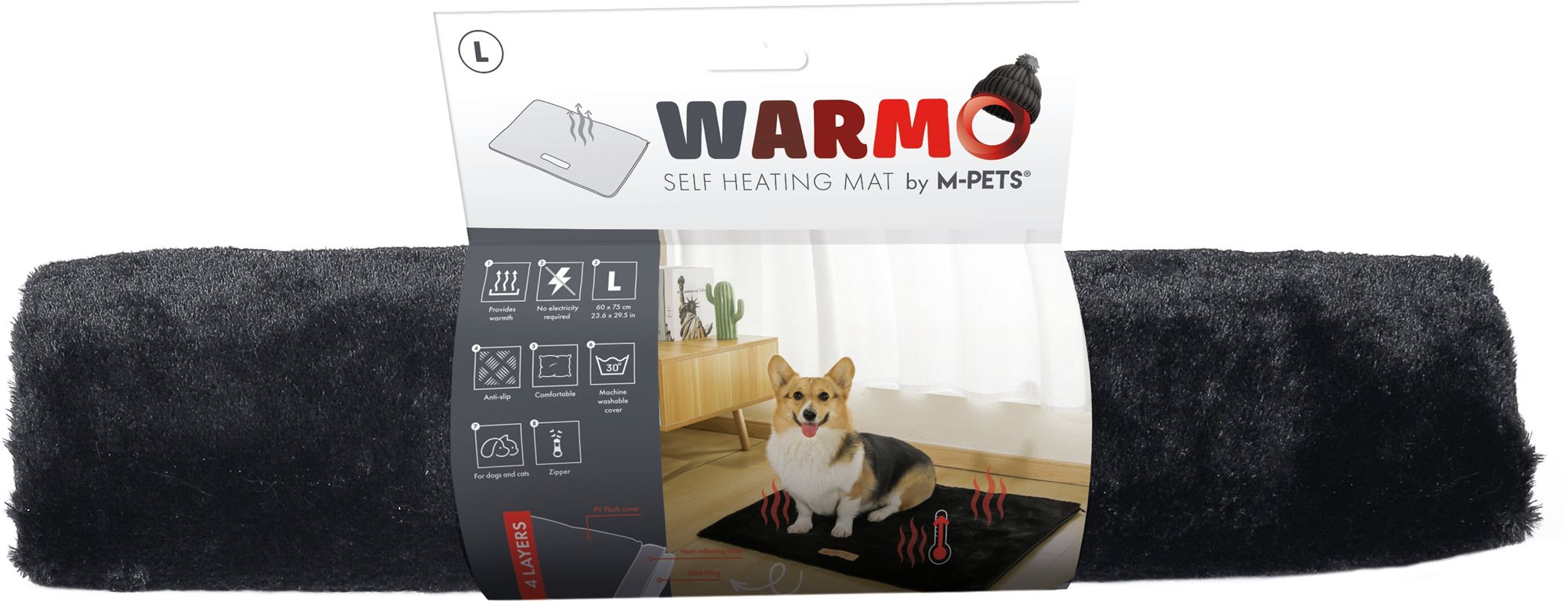 M-Pets WARMO Samohrejúca podložka pre psa veľkosť L