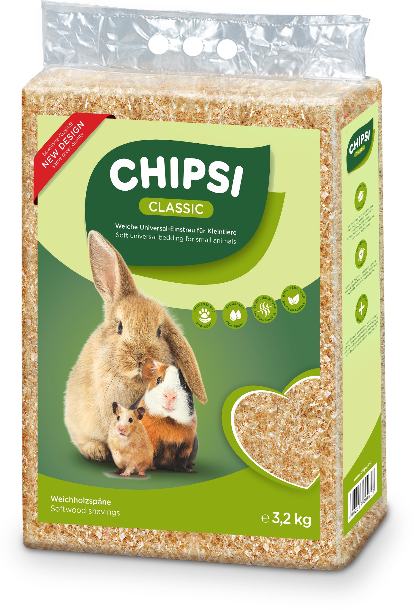 Chipsi Classic vysoko absorpčná prírodná podstielka 3,2 kg 60 l