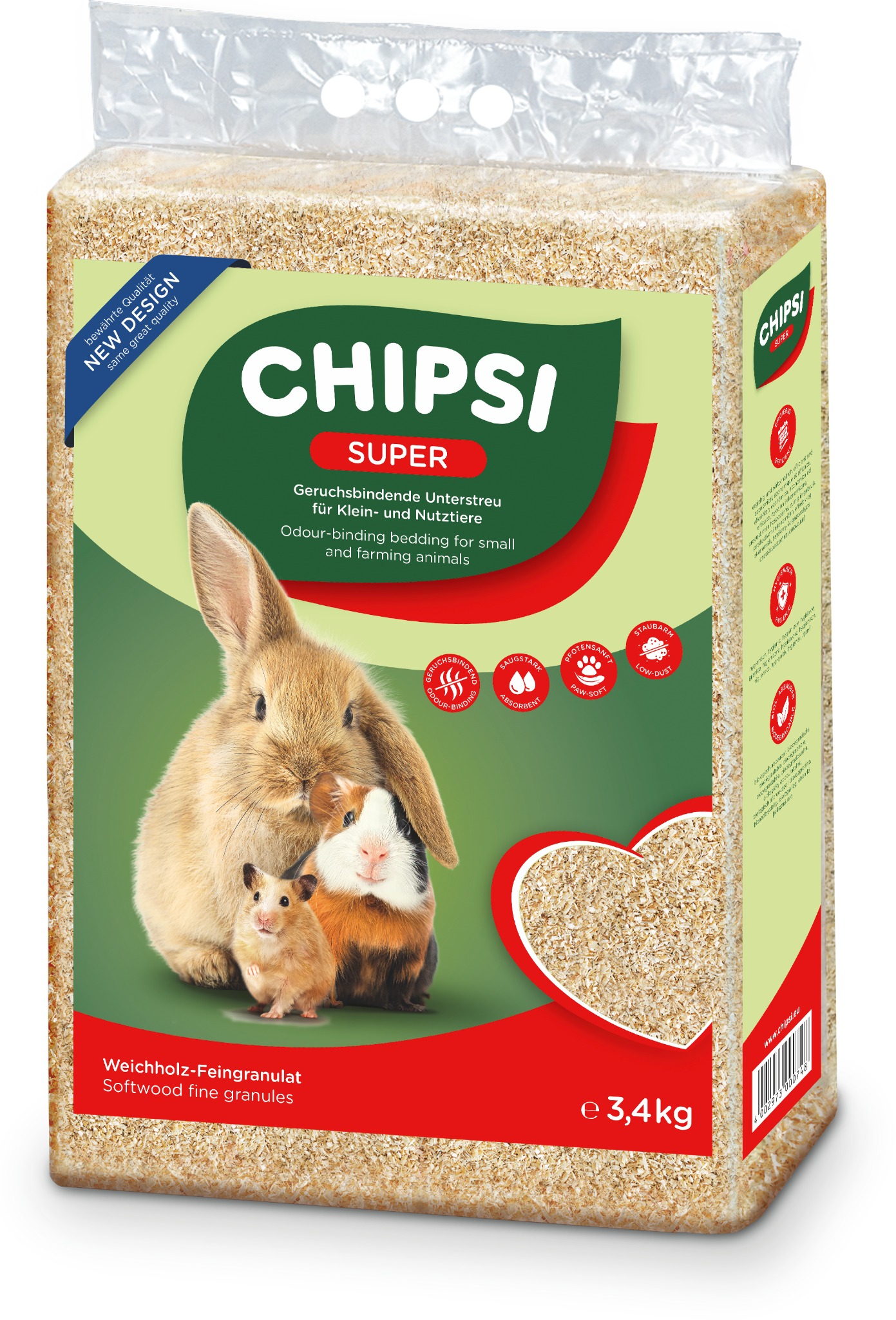 Chipsi Super vysoko absorpčná prírodná podstielka 3,2 kg 60 l