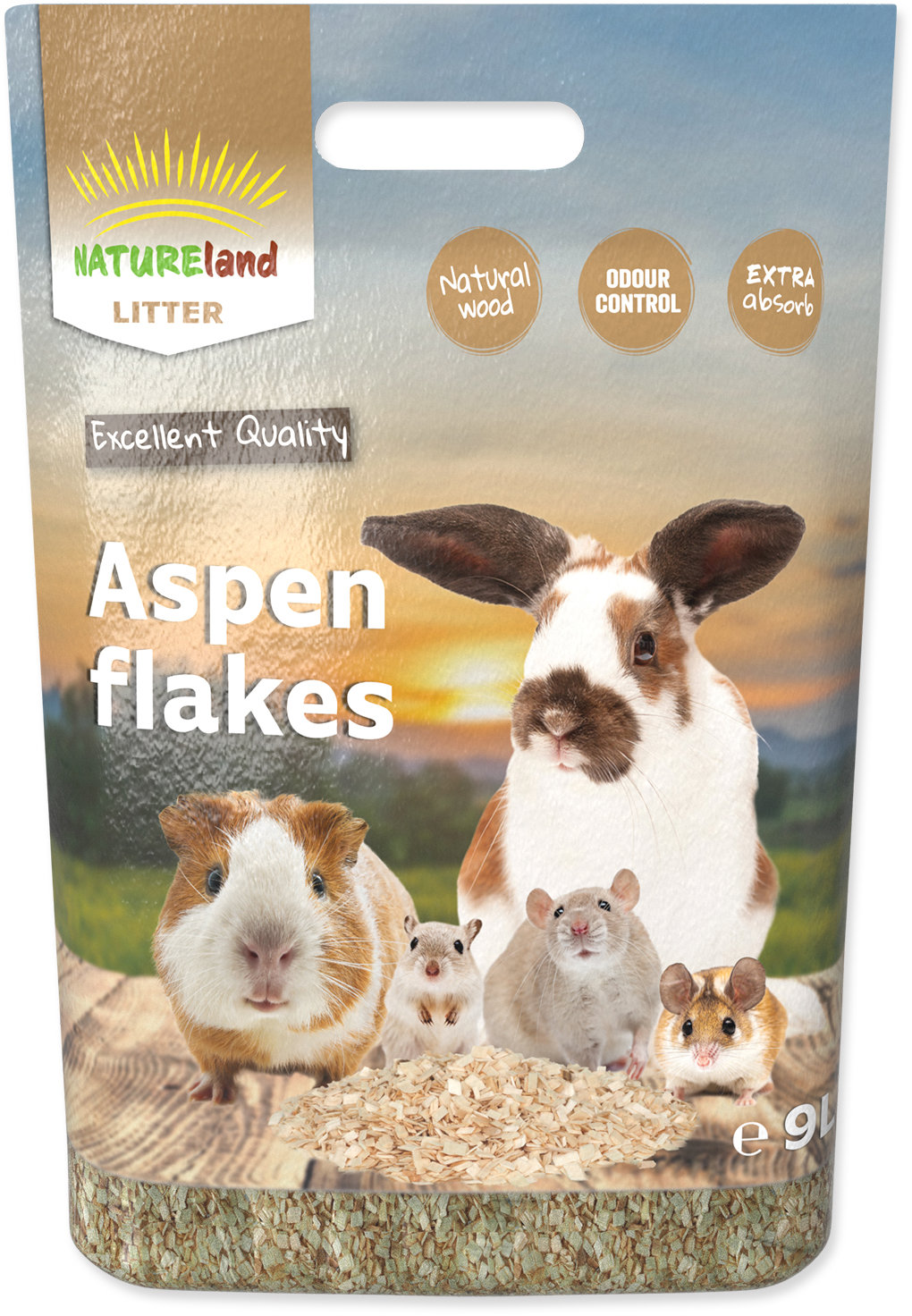 Podstielka Nature Land Osikové lupienky 9 l