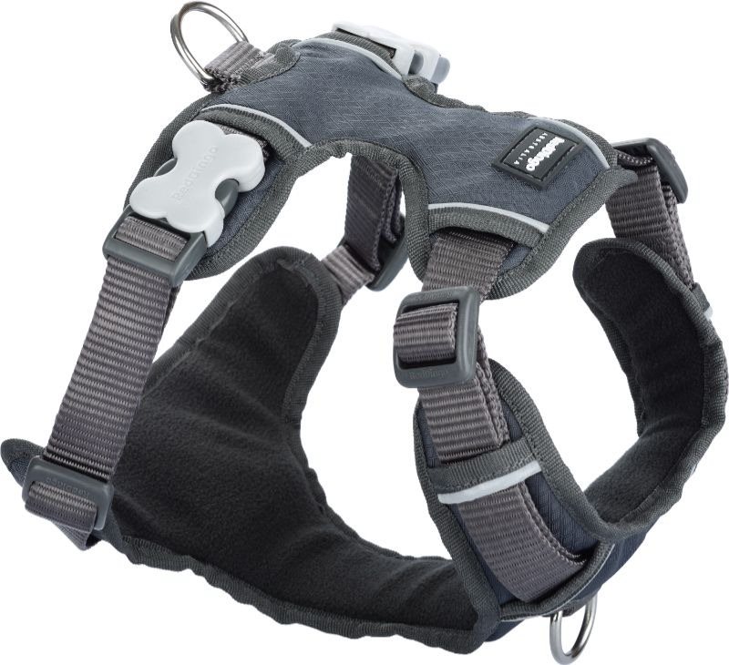 Red Dingo Postroj vystužený sivý XS 31 – 43 cm