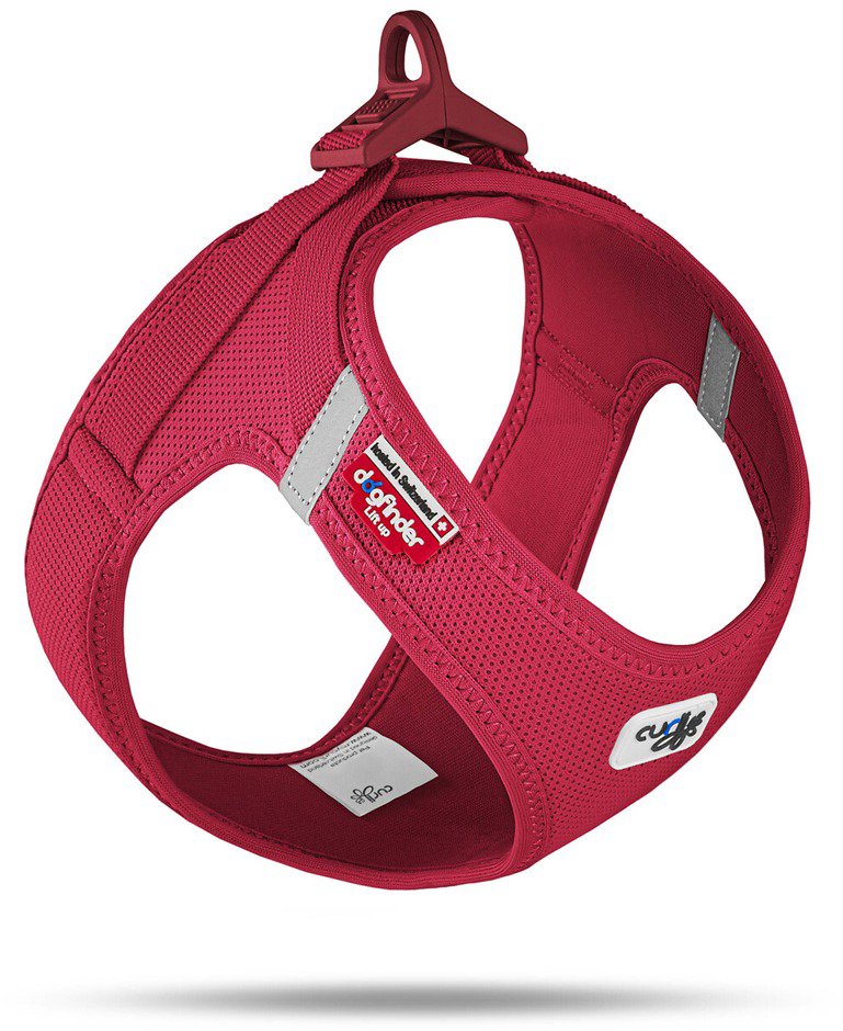 CURLI Postroj pre psy so sponou Air-Mesh Red M 6 – 9 kg