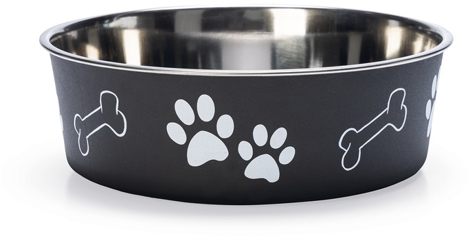 Karlie-Flamingo Miska nerezová s plastovým plášťom čierna 23 cm 2 200 ml