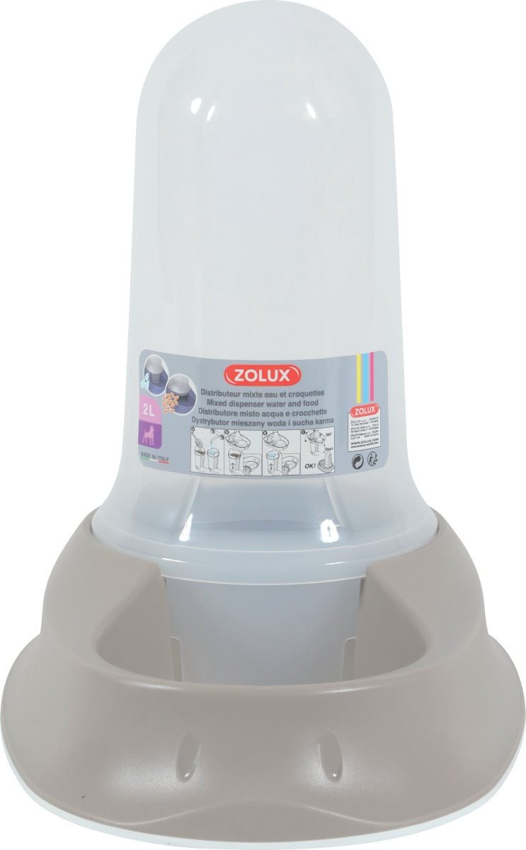 Miska so zásob. na vodu/krmivo SMART 2 l béžová Zolux